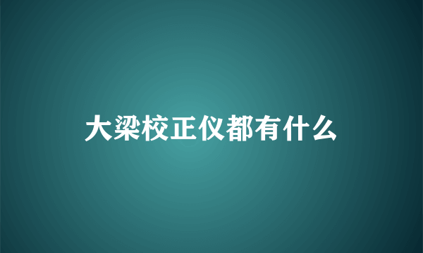 大梁校正仪都有什么