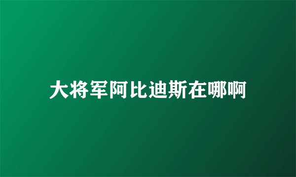 大将军阿比迪斯在哪啊