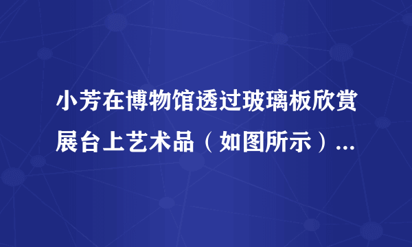 小芳在博物馆透过玻璃板欣赏展台上艺术品（如图所示）的同时，也看到展台后的壁纸，及自己在玻璃板后的______（选填：“实”或“虚”）像。小芳根据该现象设计了测量展室长度d的实验。实验步骤如下，请完成实验报告的相关内容。（1）实验目的：______。（2）实验器材：______。（3）实验步骤：______。（4）实验结论：______。步骤（3）中量得的距离就是展室长度d。这份实验报告中漏了“实验原理”，请你给他补上。实验原理：______。