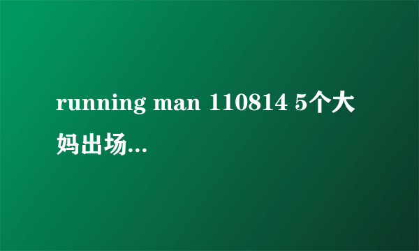 running man 110814 5个大妈出场是歌词中有哈利路亚的歌曲叫什么名字，找了很久了