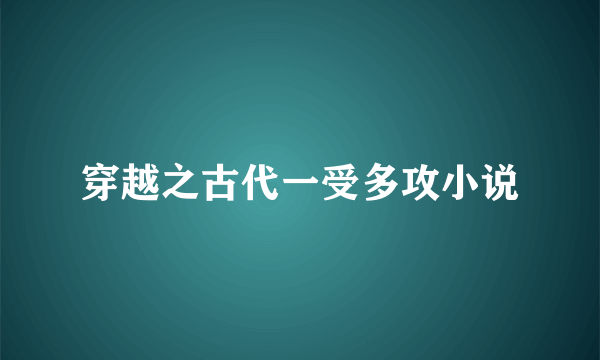 穿越之古代一受多攻小说